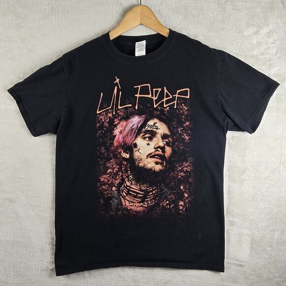 Lil Peep GBC Goth Boy Click Rap Tee Hip-Hop T-Shirt Size Large Grunge - Picture 2 of 7